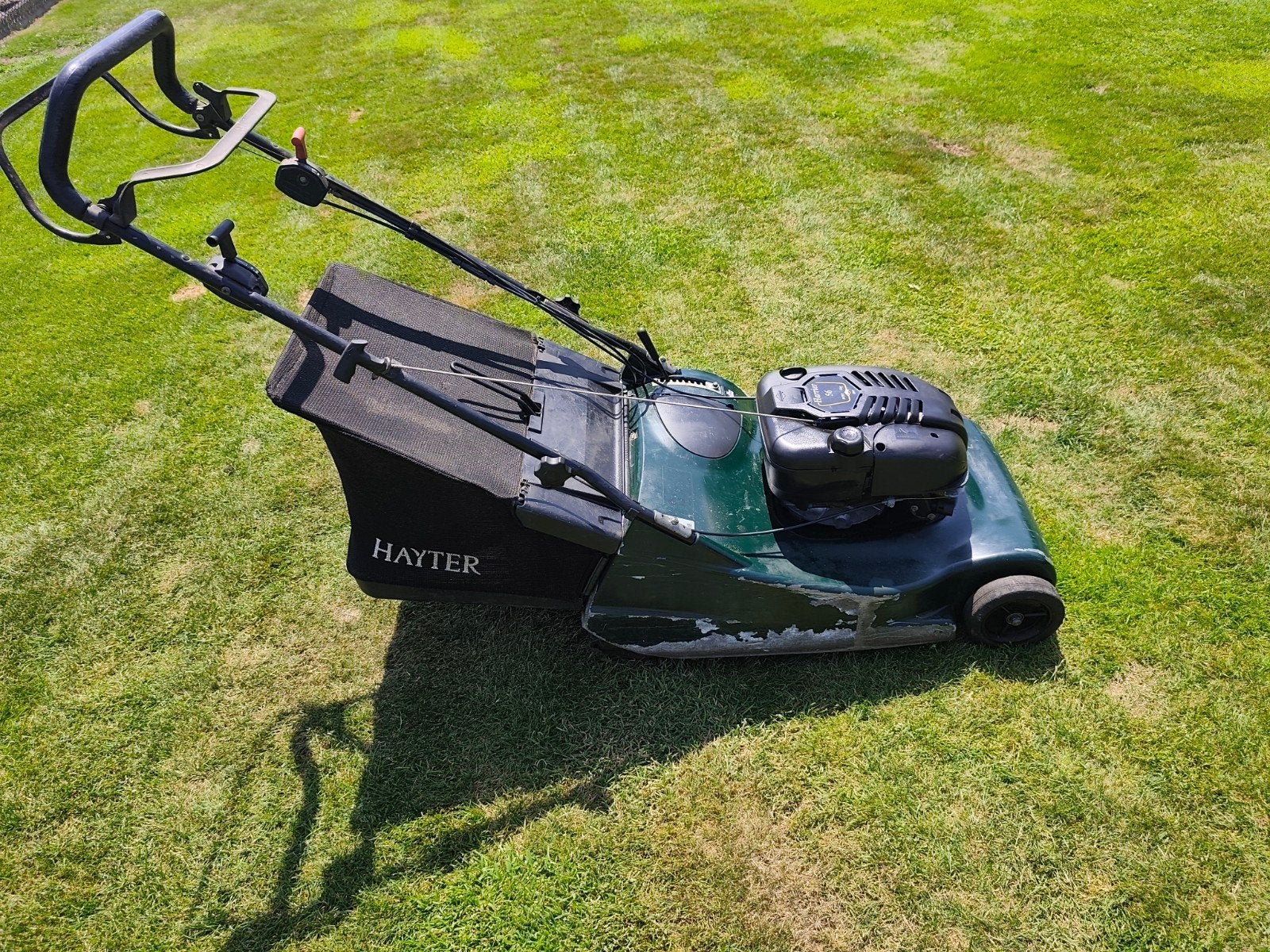Hayter Harrier 56 Benzine Grasmaaier met Opvangzak, Tuin en Terras, Grasmaaiers, Ophalen, Cirkelmaaier, Gebruikt, Hayter