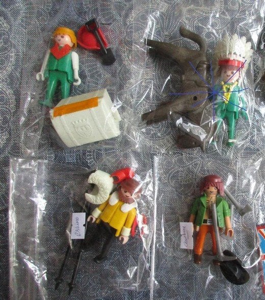 setje playmobil - Eskimo -bouwvakker - schatgraver à 2,00 ps, Ophalen of Verzenden, Gebruikt
