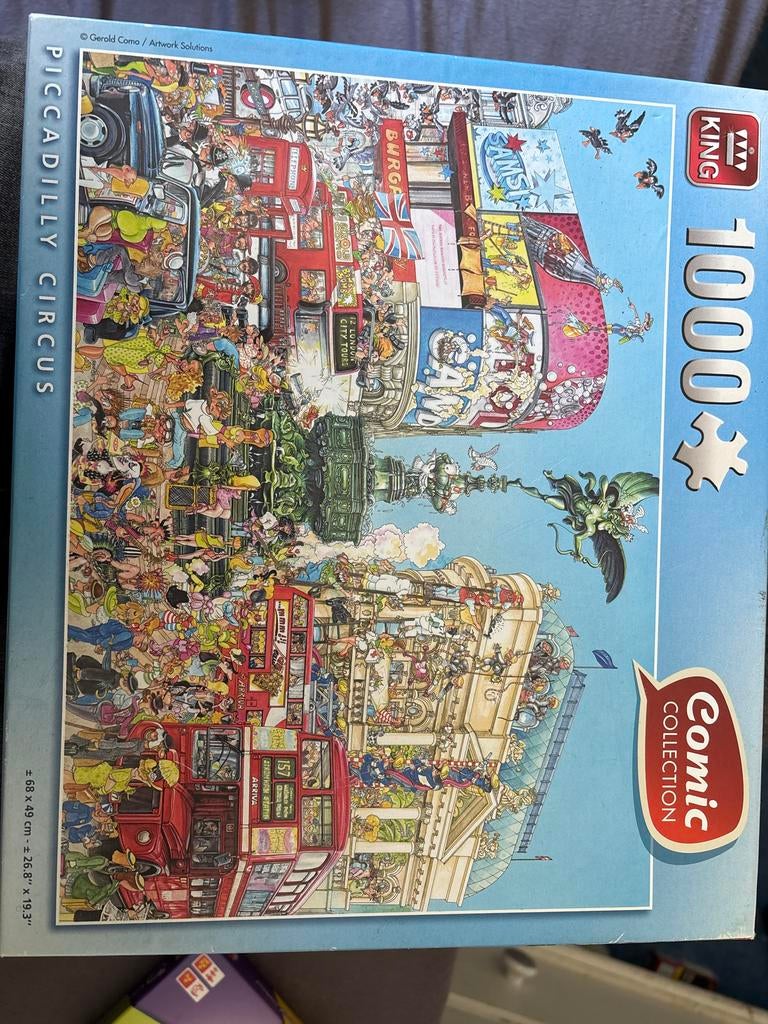 King Comic Collection Legpuzzel Piccadilly Circus 1000 stukj, Hobby en Vrije tijd, Denksport en Puzzels, Ophalen, 500 t/m 1500 stukjes
