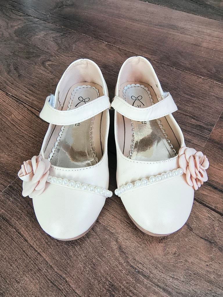 Chique ballerina's maat 32 met parel en roos applicatie, Ophalen of Verzenden, Zo goed als nieuw, Meisje, Schoenen