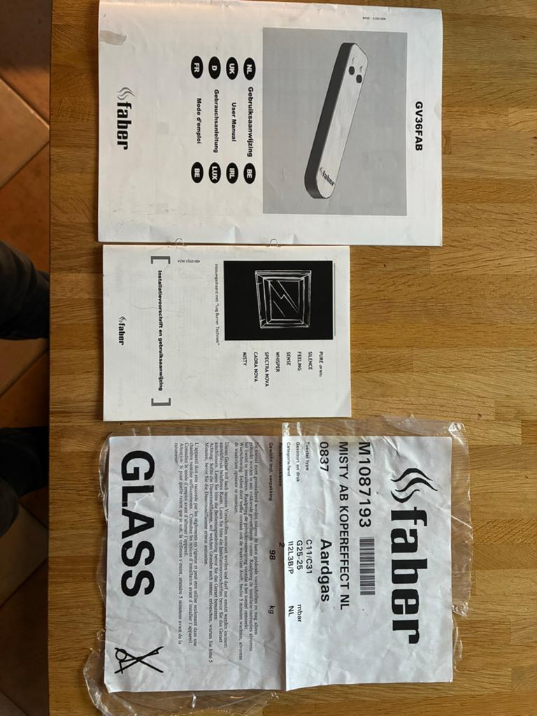 Faber misty Gashaard - Inbouw - Zo goed als nieuw, Ophalen of Verzenden, Zo goed als nieuw, Inbouwhaard, Gashaard