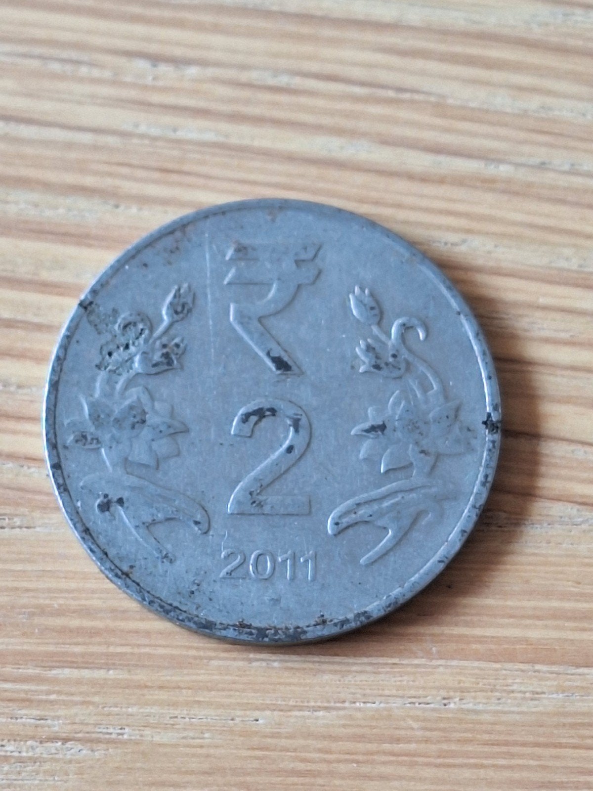 India 2 Roepie munt (2011), Postzegels en Munten, Munten | Azië, Ophalen of Verzenden, Zuid-Azië, Losse munt