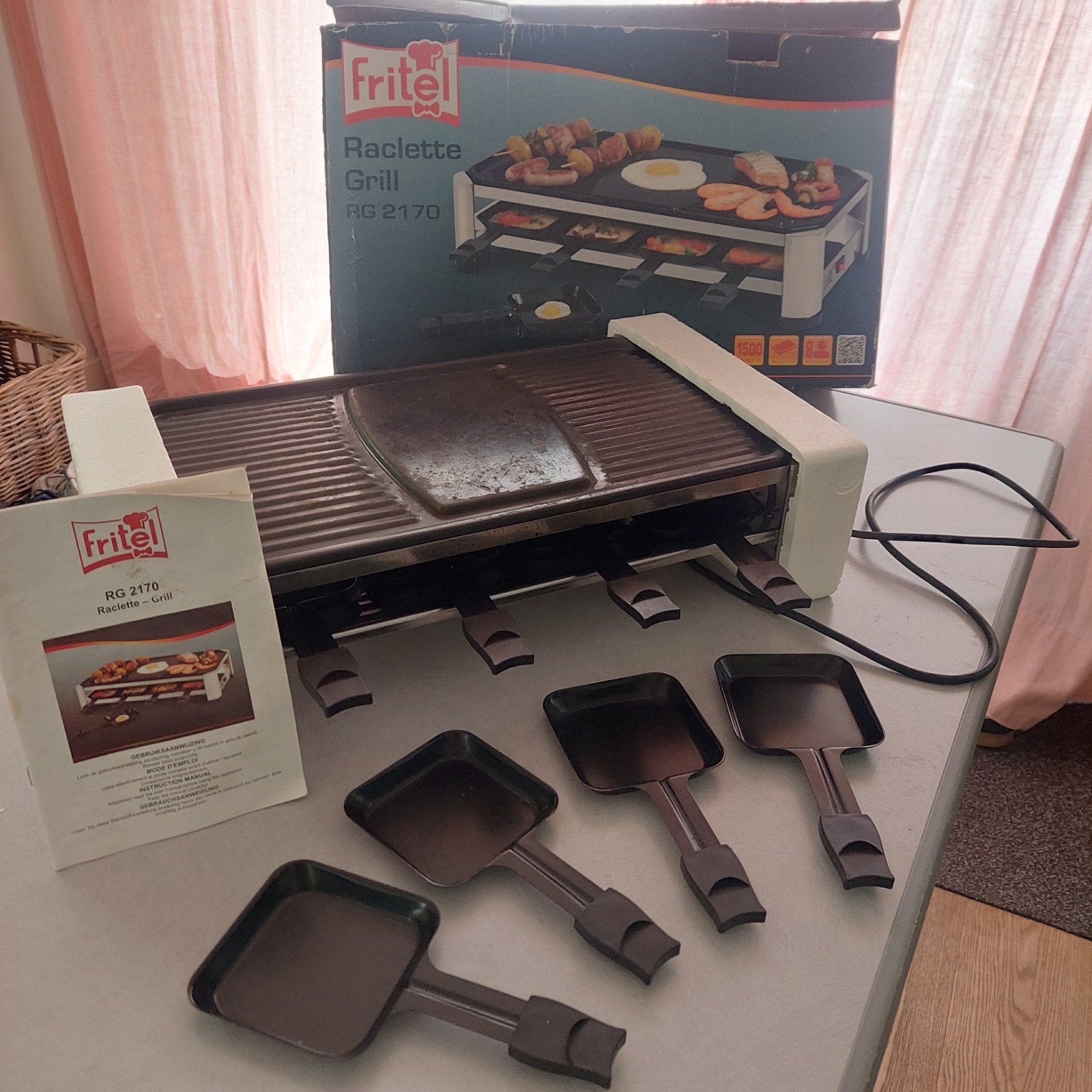 Fritel Raclette Grill RG 2170 - 8 personen, Ophalen, Gebruikt