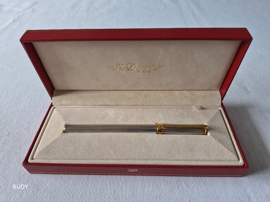 S.T. Dupont GATSBY Bicolor Vulpen 18K/750 M-nib, Verzamelen, Pennenverzamelingen, Overige merken, Verzenden, Met doosje, Zo goed als nieuw