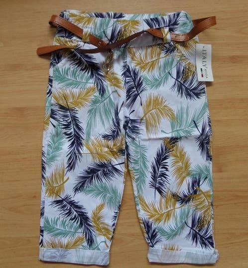 NIEUW: Korte stretchbroek met ceintuur maat 36, Overige kleuren, Kort, Nieuw, Ophalen of Verzenden
