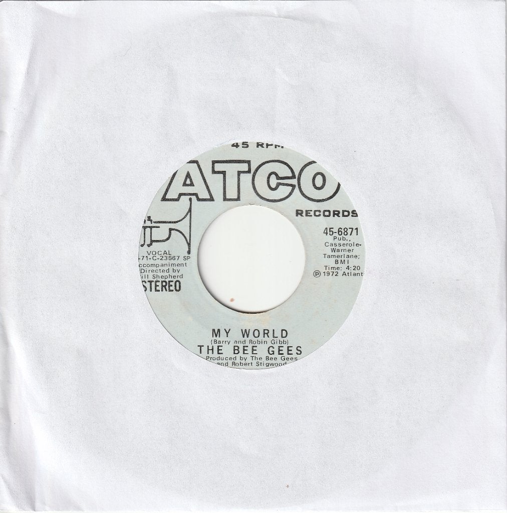 Bee Gees PROMO single: My World [mono en stereo], Gebruikt, Ophalen of Verzenden, Pop, Overige typen