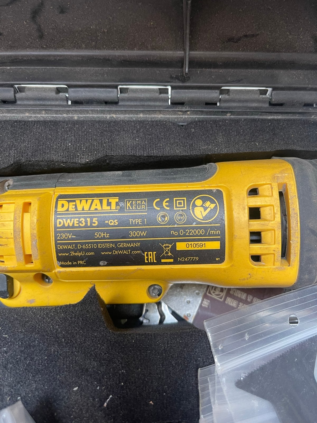 DeWalt DWE315 Multitool met accessoires en koffer, Ophalen, Gebruikt