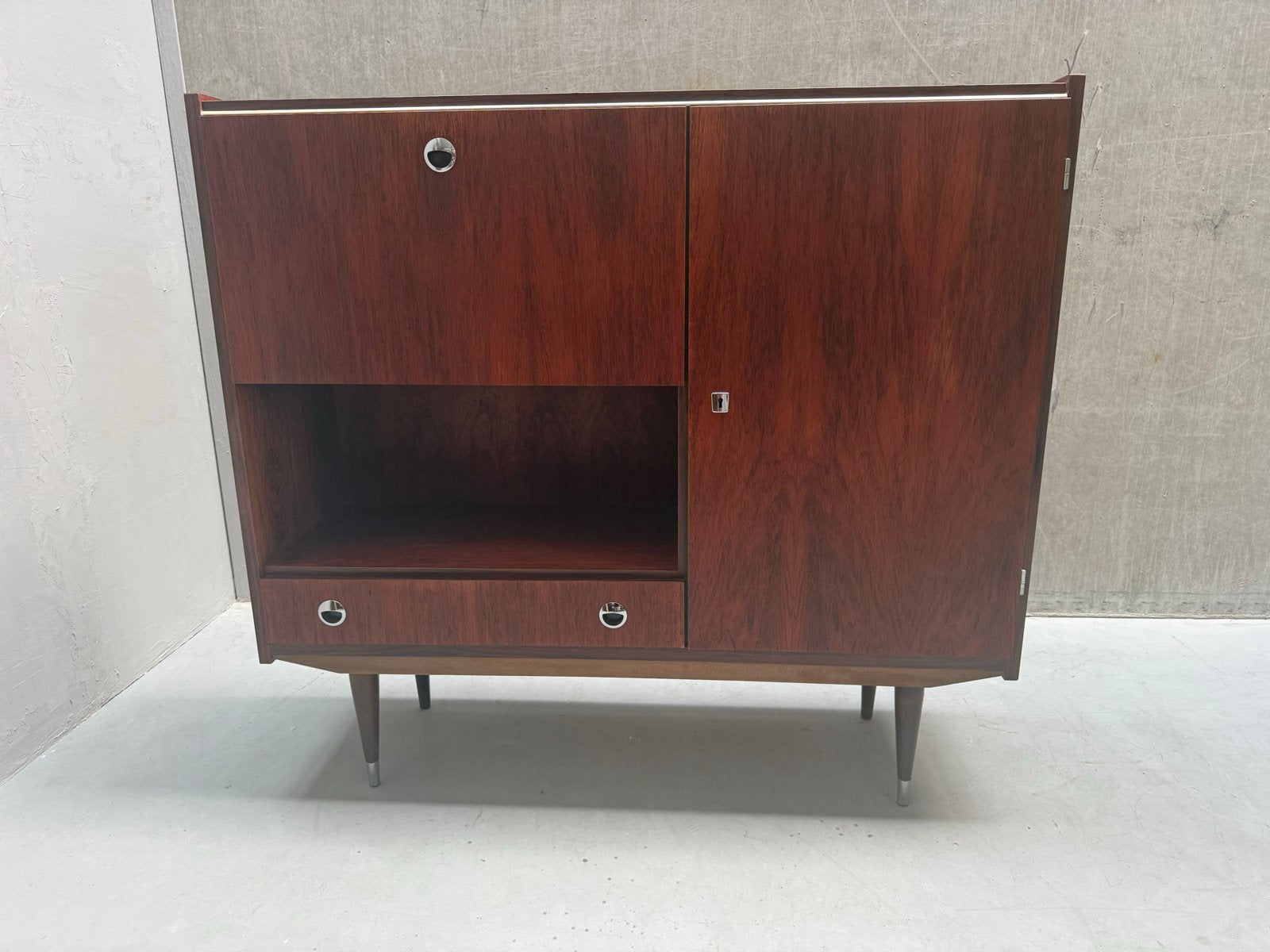 Vintage Fristho Highboard Jaren '60 Palissanderfineer, Ophalen, Gebruikt, X, X