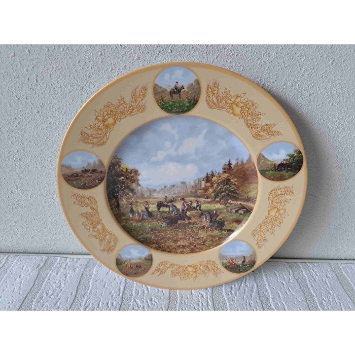 Wandbord Aardappeloogst 1991 Seltmann Weiden Ø25cm, Antiek en Kunst, Antiek | Wandborden en Tegels, Ophalen of Verzenden