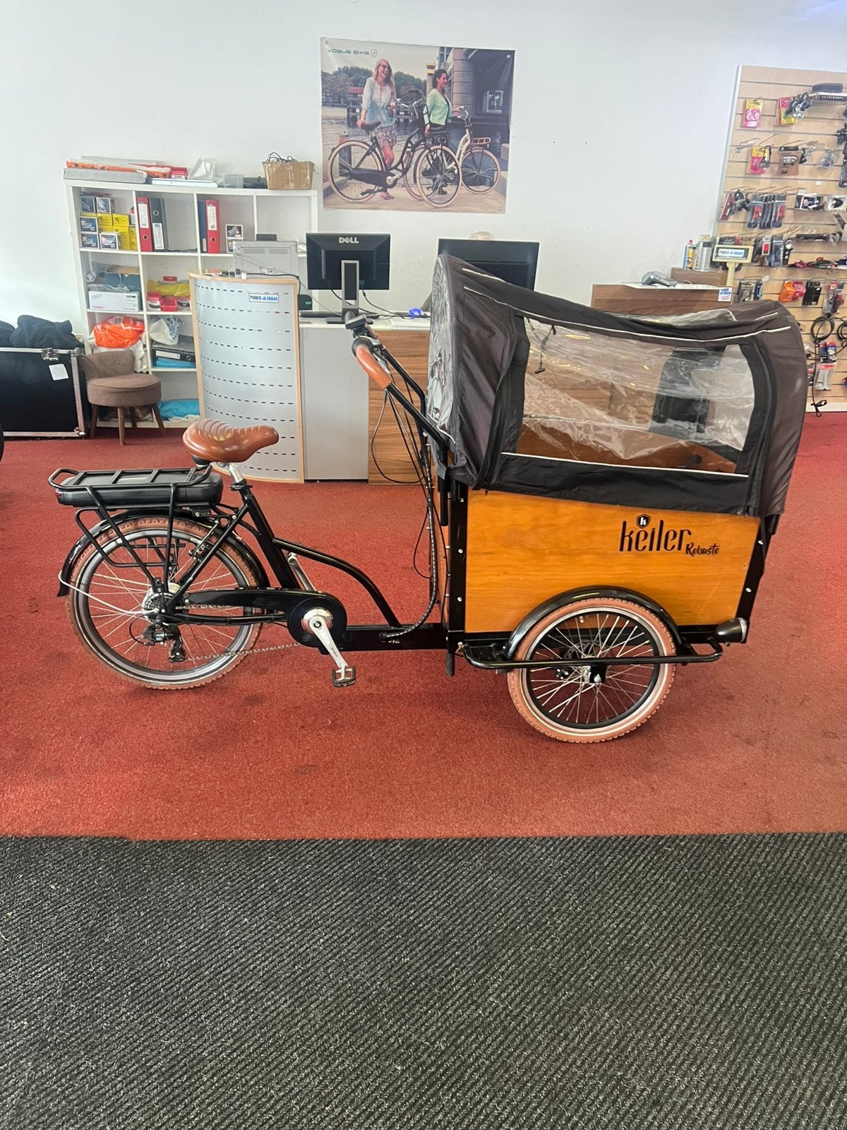 Actie zo goed als nieuwe KEILER e-bakfiets nu voor €1195, Fietsen en Brommers, Ophalen, Zo goed als nieuw, 4 kinderen of meer
