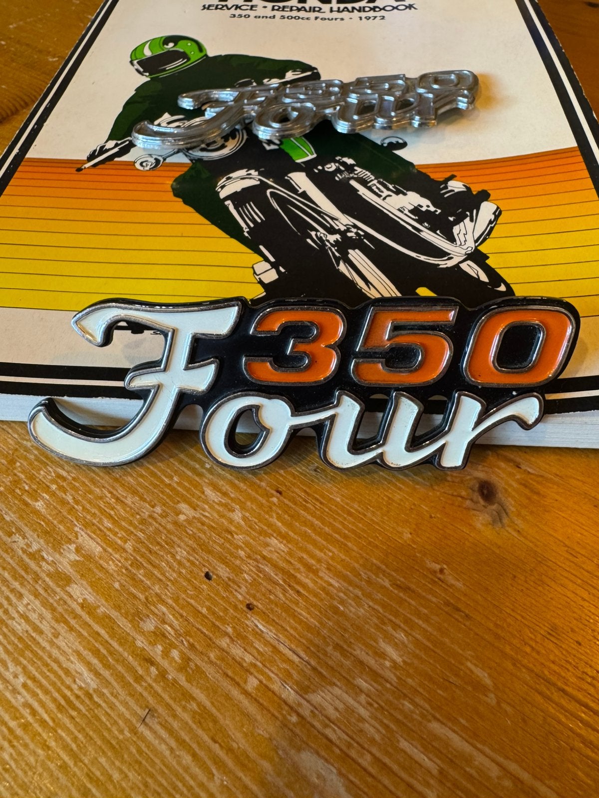 Honda 350 F side panel emblemen, Ophalen of Verzenden