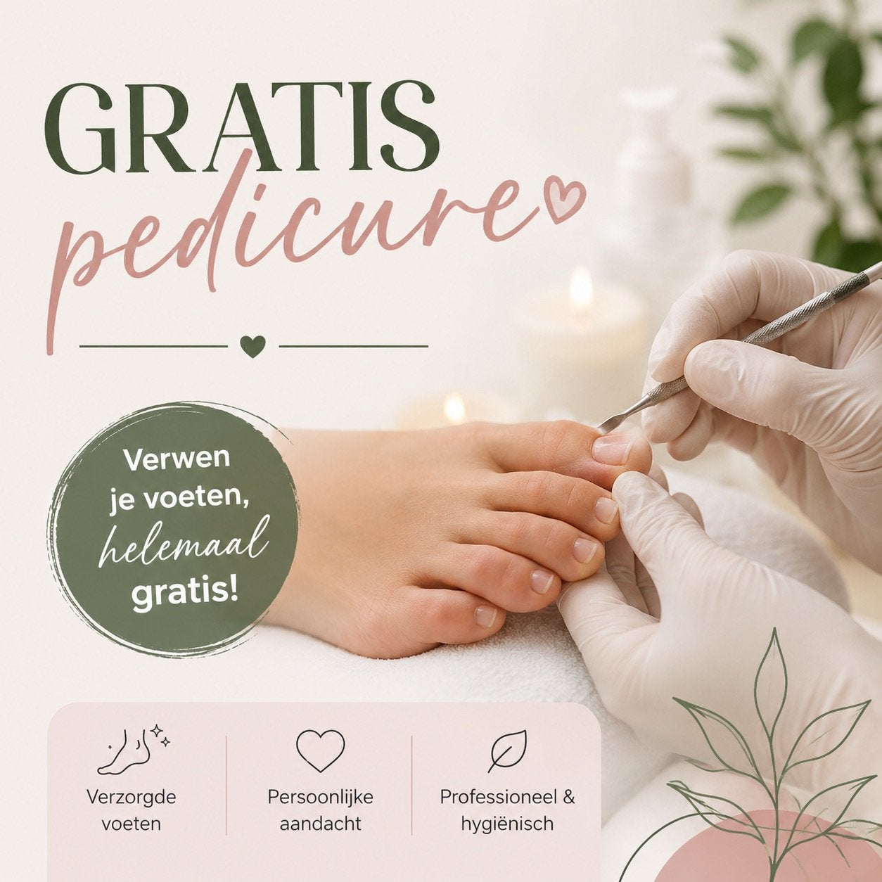 Gratis pedicure behandeling voor praktijkdag in Hoevelaken, Ophalen of Verzenden, Zo goed als nieuw, Gehele gezicht