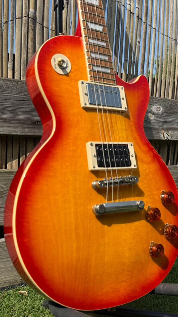 Epiphone Les paul 1960 tribute cherry sunburst, Muziek en Instrumenten, Ophalen of Verzenden, Zo goed als nieuw, Solid body, Epiphone