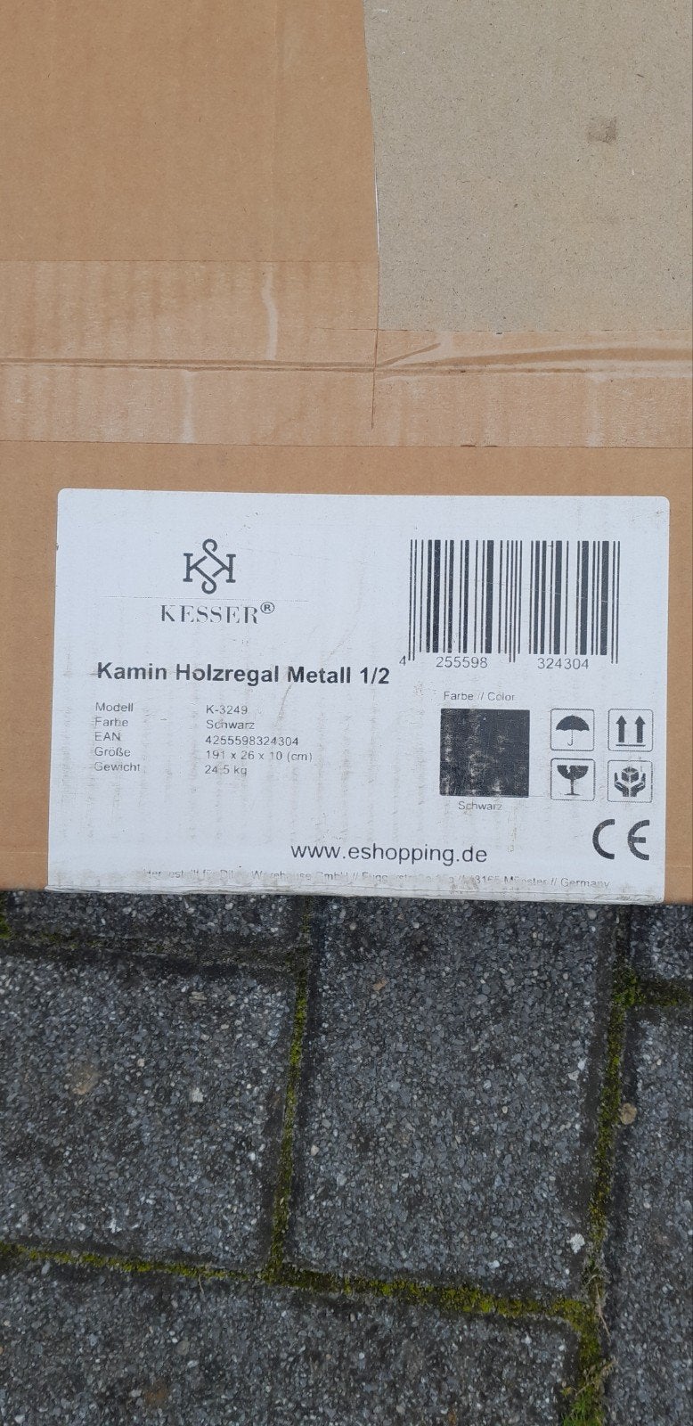 KESSER Kamin Houtrek Metaal Zwart - Model K-3249, Ophalen of Verzenden, Nieuw, Vrijstaande haard, Overige soorten