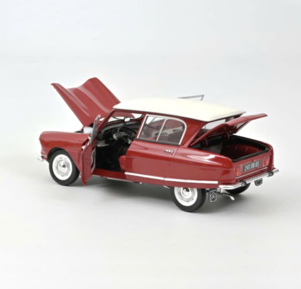 Citroen Ami 6 club 1968 rood schaal 1/18 NOREV ref: 181602, Hobby en Vrije tijd, Modelauto's | 1:18, Verzenden, Nieuw, Auto, Norev