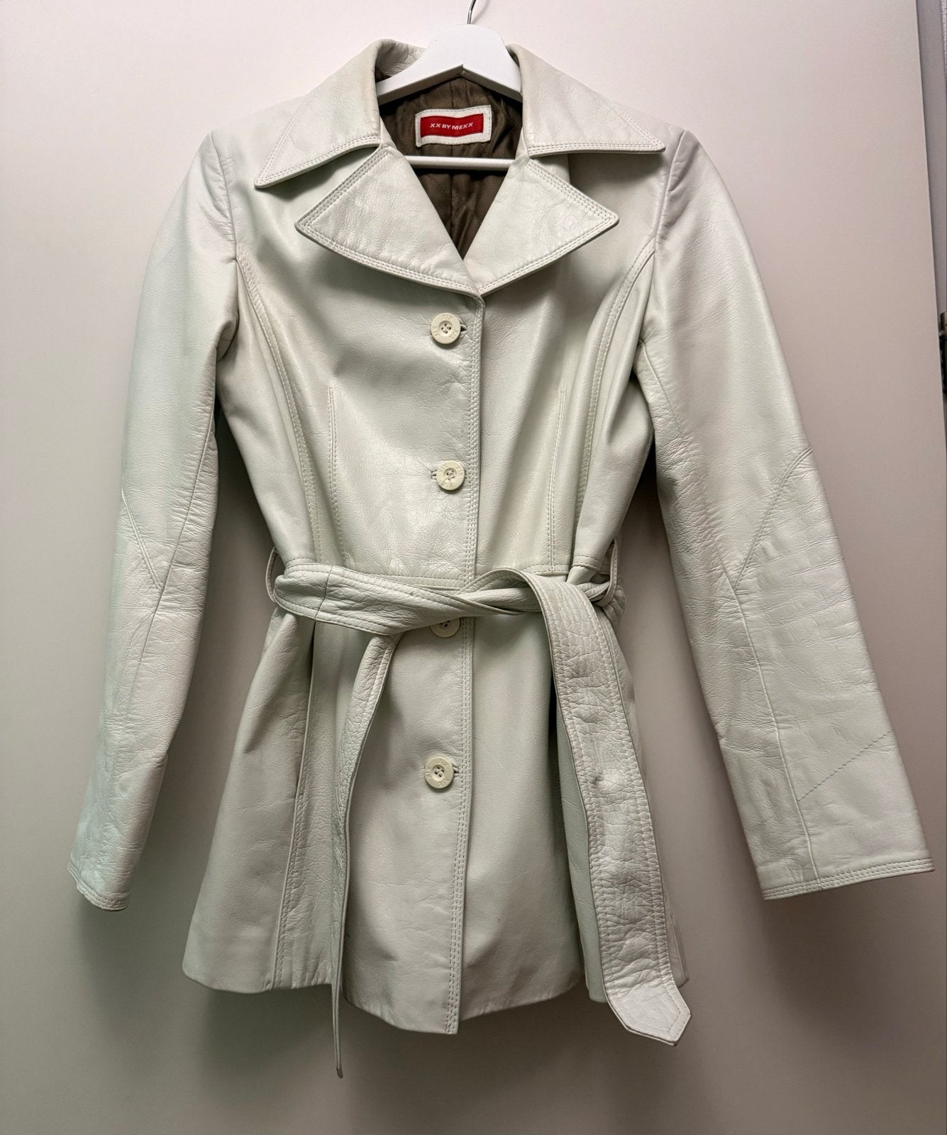 XX BY MEXX Leren jas, maat S, Ophalen of Verzenden, Zo goed als nieuw, Maat 36 (S), Wit