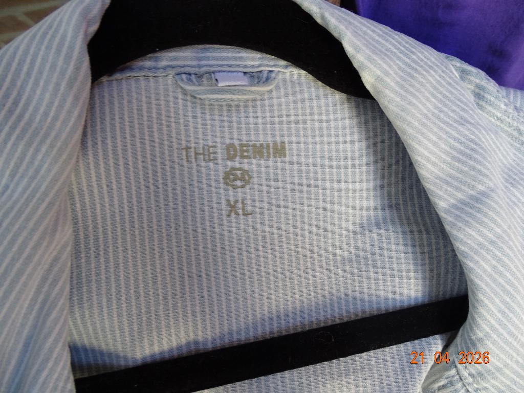 THE DENIM-GESTREEPT SPIJKERJASJE-DENIM JACK-MT XL=MT46-48, Kleding | Dames, Grote Maten, THE DENIM, Overige kleuren, Ophalen of Verzenden