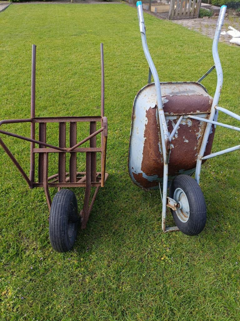 Matador kruiwagens: steenkruiwagen en metalen kruiwagen, Ophalen, Matador, Handmatig, Gebruikt