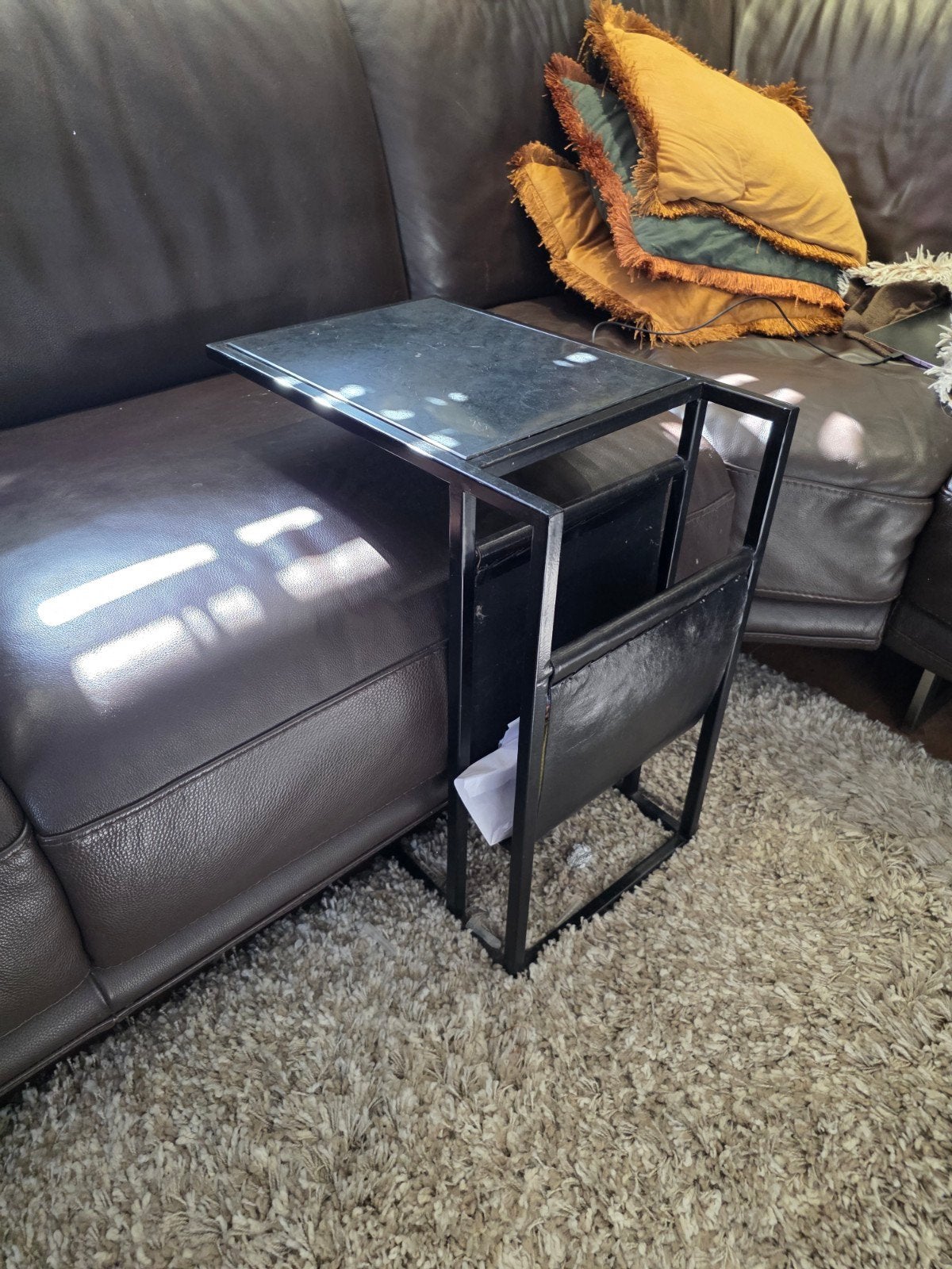 Zgan Laptop tafel met lectuurbak By Boo Dylan / banktafel, Huis en Inrichting, Tafels | Bijzettafels, Ophalen, Minder dan 55 cm