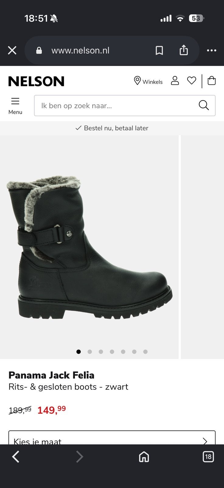 Panama Jack Felia, Kleding | Dames, Ophalen of Verzenden, Zo goed als nieuw, Zwart