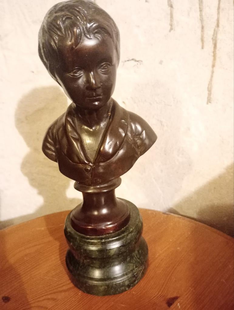 Bronzen buste Alexandre Brongniart, stijl Houdon, Ophalen of Verzenden