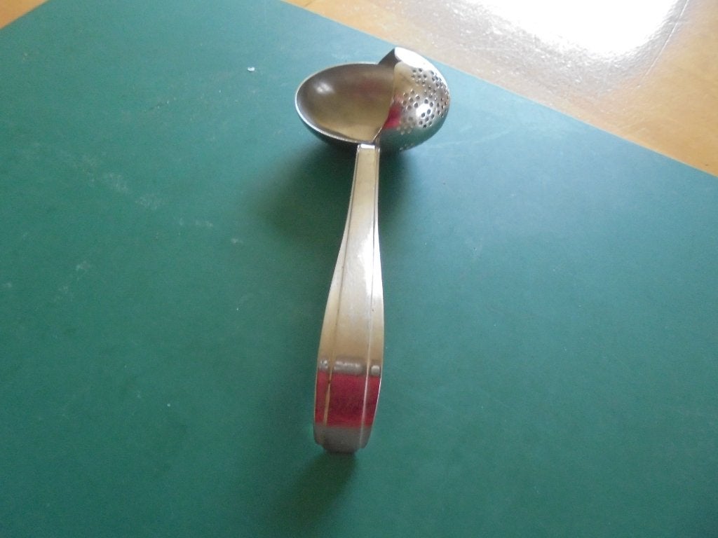 Gero zilmeta theezeef met lekbak, Ophalen of Verzenden, Rvs of Chroom