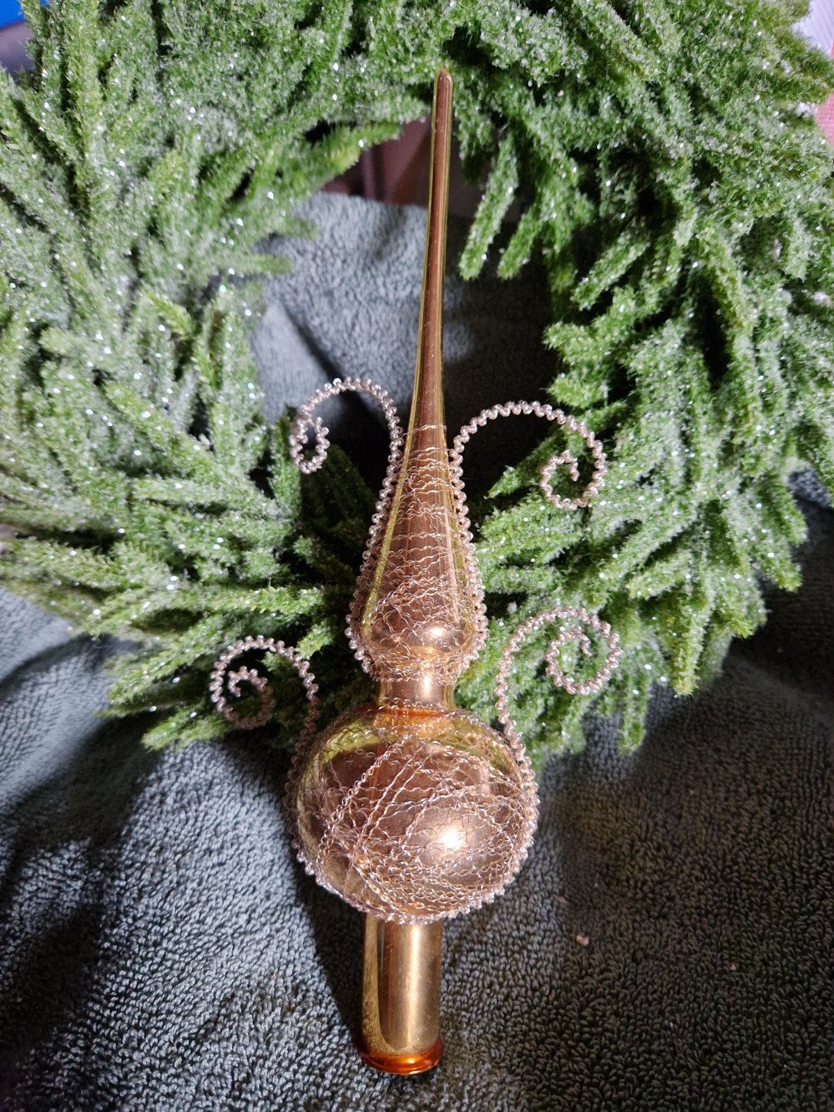 VINTAGE GLAZEN KERSTBOOMPIEK, Diversen, Ophalen of Verzenden