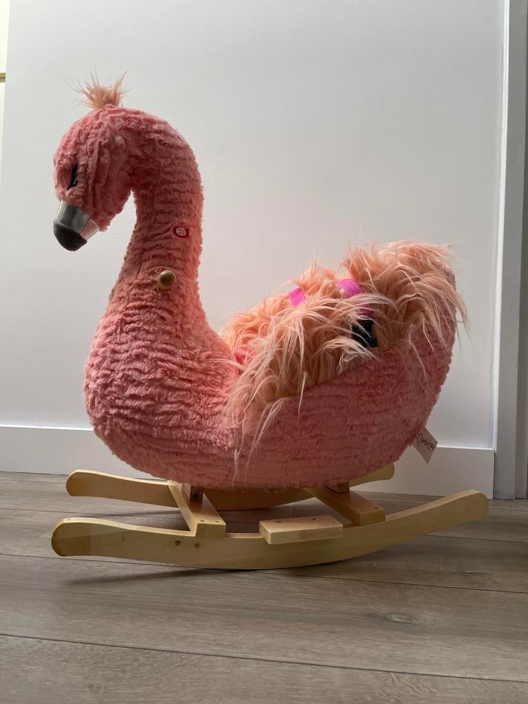 Mamaloes Flamingo Hobbeldier - Zo goed als nieuw, Kinderen en Baby's, Speelgoed | Overig, Ophalen, Zo goed als nieuw, Jongen of Meisje