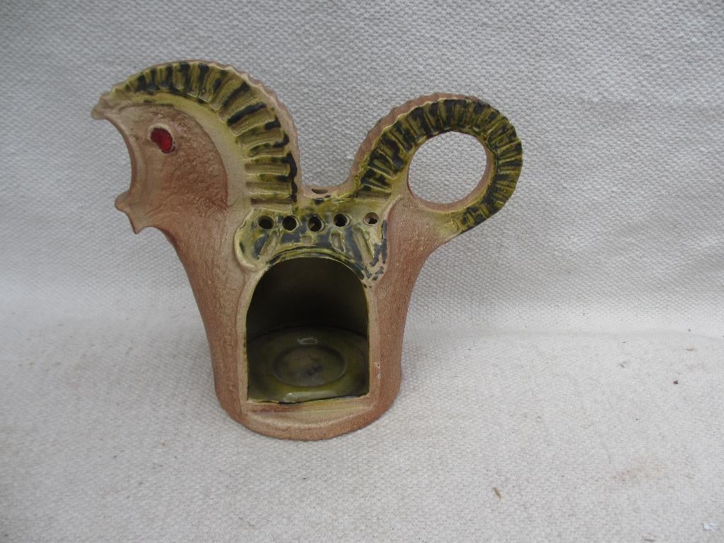 Vintage aardewerk waxinelichtje-houder paard jaren 60, Ophalen of Verzenden