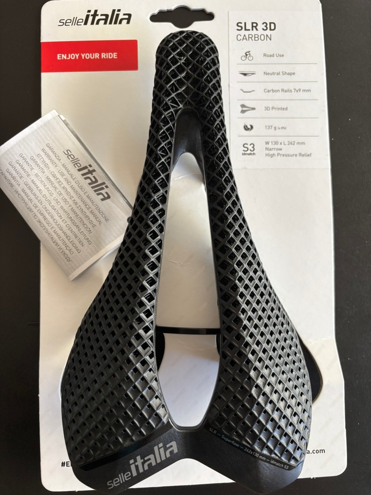 Selle Italia SLR 3 D Carbon NIEUW, Fietsen en Brommers, Fietsonderdelen, Nieuw, Zadel, Carbon, Ophalen of Verzenden