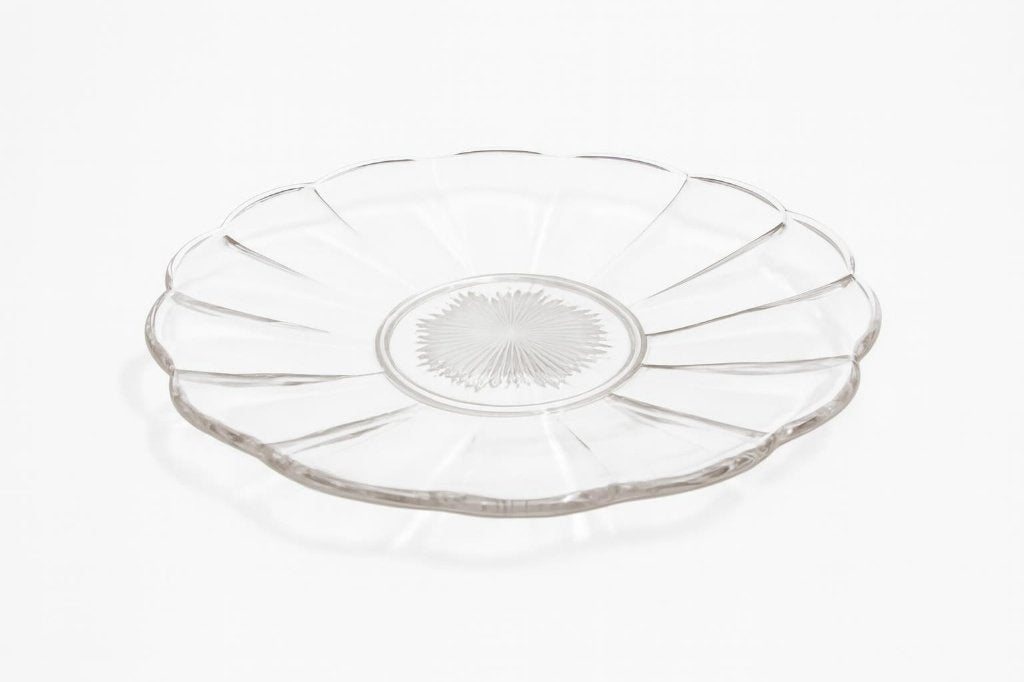 Vintage persglazen schoteltje geschulpt, Ophalen, Gebruikt, Vintage, Glas