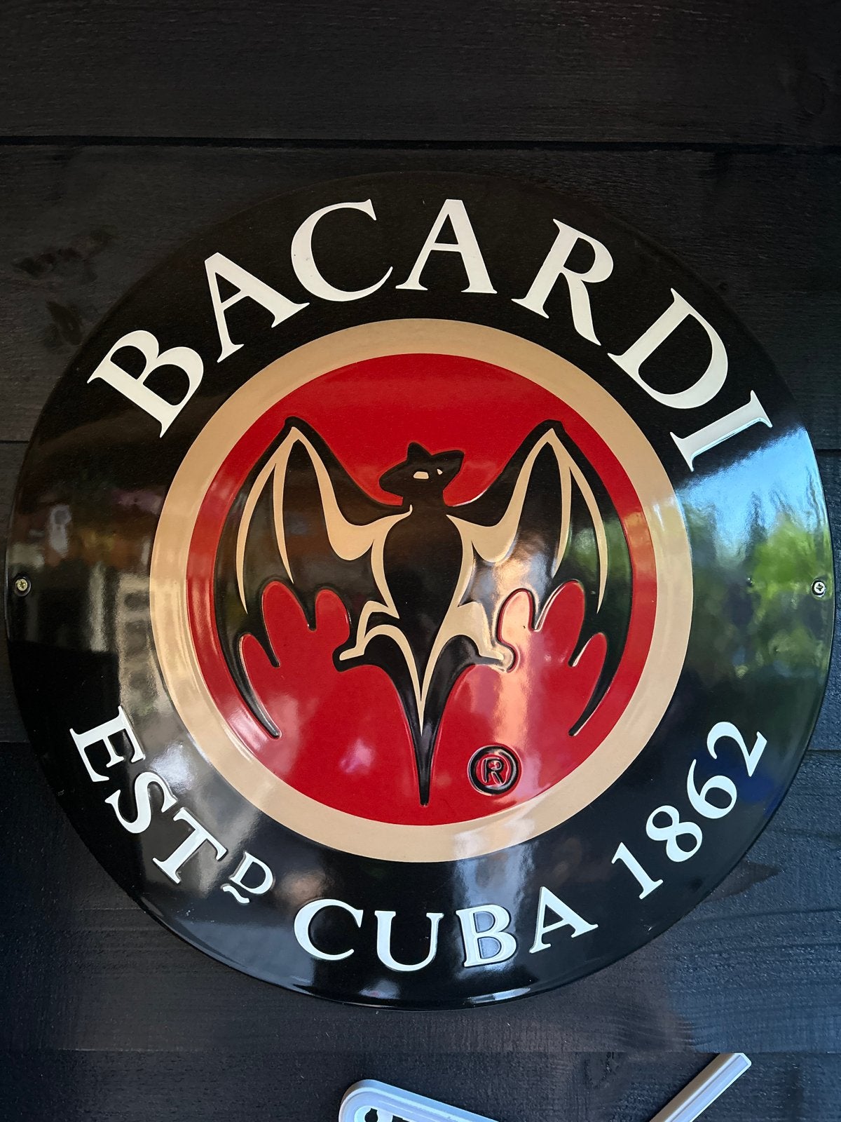Bacardi Emaille Reclamebord Rond - Cuba 1862, Ophalen of Verzenden
