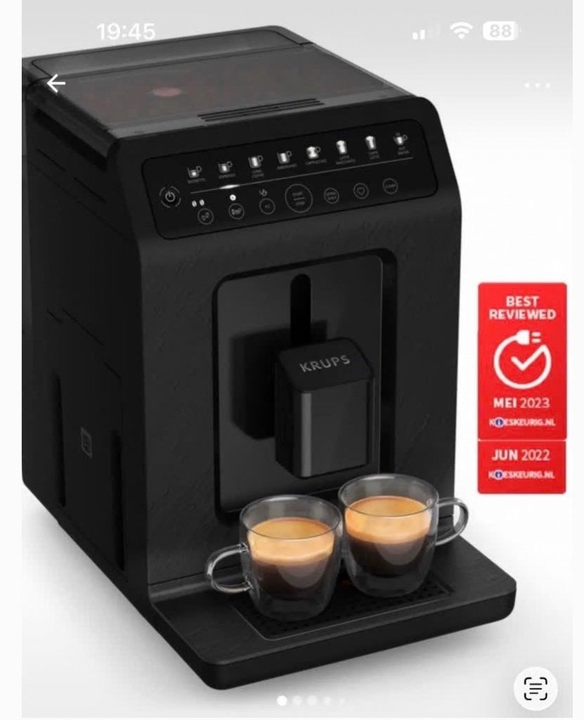 Krups volautomatische espressomachine, Witgoed en Apparatuur, Stoompijpje, Espresso apparaat, Zo goed als nieuw, 1 kopje