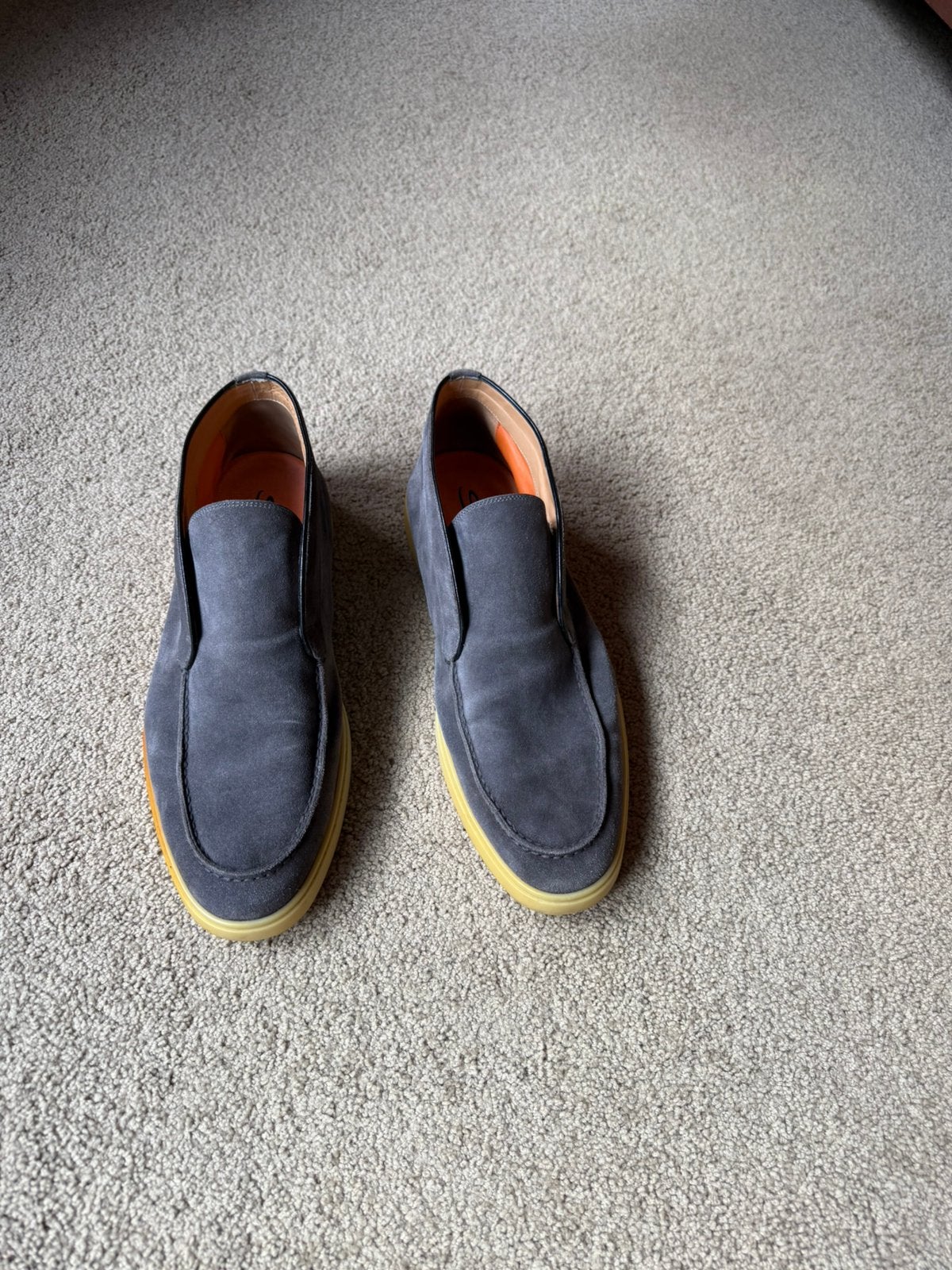 Santoni suède loafer, maat 12 UK (EU 46/47), Kleding | Heren, Loafers, Overige kleuren, Ophalen of Verzenden, Zo goed als nieuw