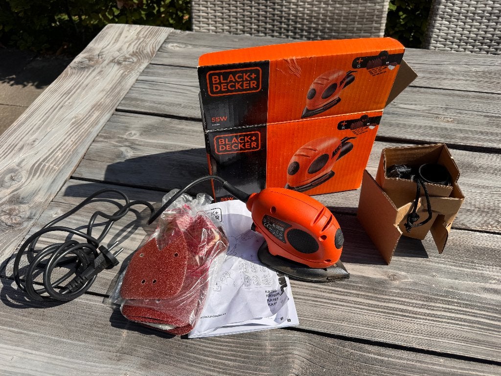 Black & Decker vlakschuurmachine Mouse (KA161BC), Ophalen of Verzenden, Gebruikt, Minder dan 600 watt, Vlakschuurmachine
