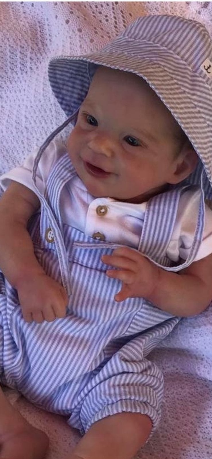 Reborn baby  Sunny 🌞🌸🌸, Verzenden, Zo goed als nieuw, Babypop