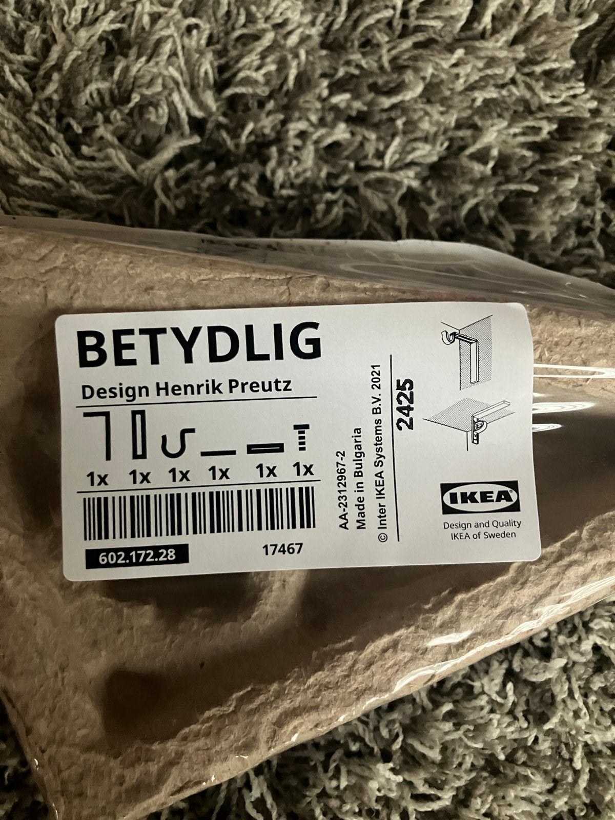 IKEA BETYDLIG Gordijnstangen met houders - Zwart, Ophalen, Inclusief montageonderdelen, Zwart, Metaal