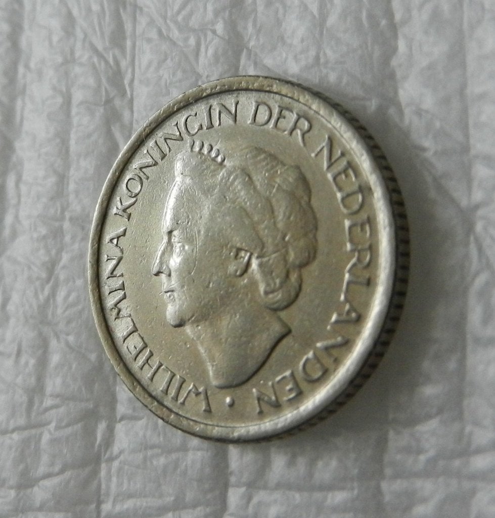 Nederland 25 cent 1948, Postzegels en Munten, Munten | Nederland, Verzenden, Koningin Wilhelmina, 25 cent, Losse munt