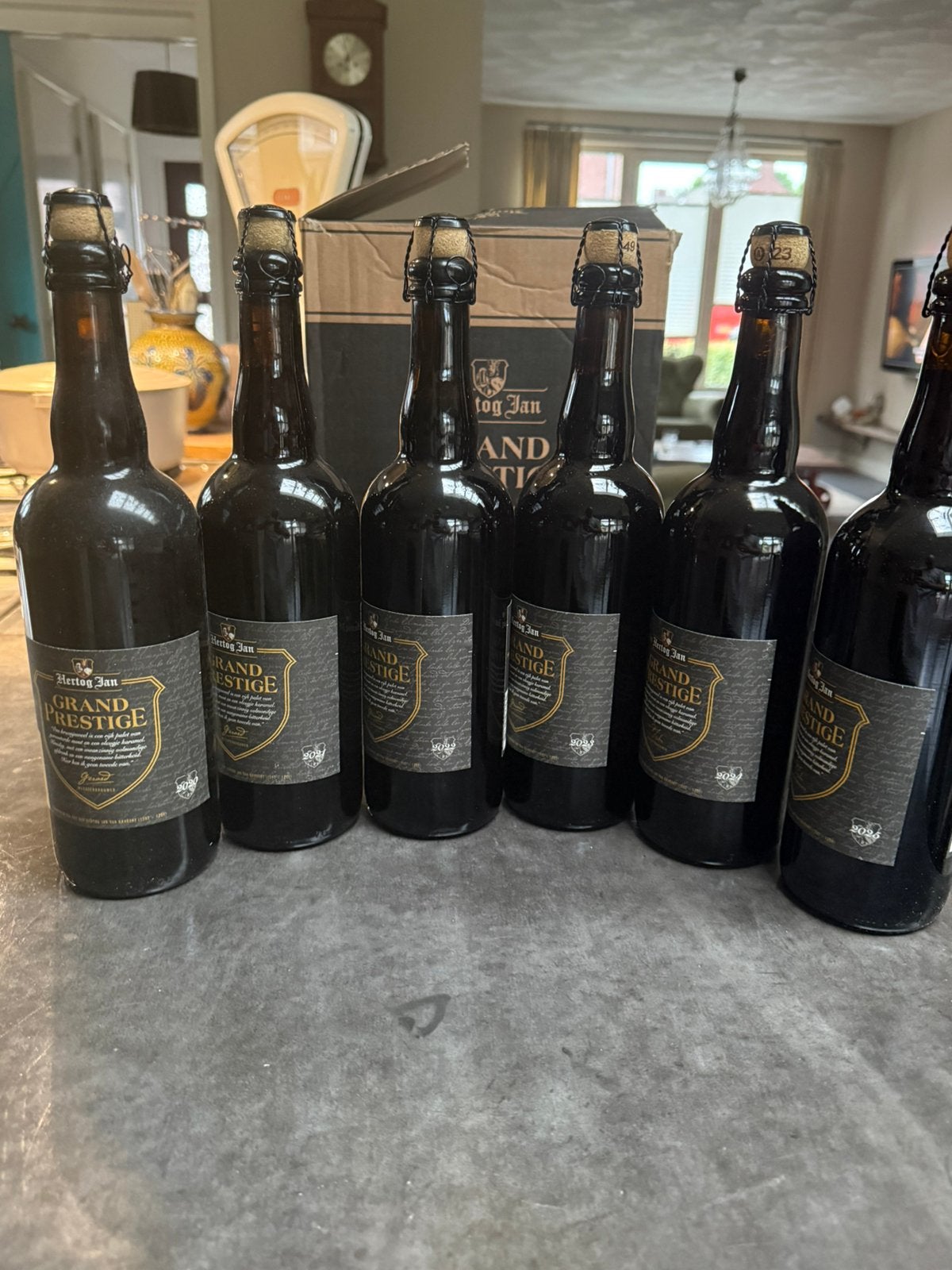 Hertog jan grand prestige 75cl 6 verschillende jaargangen, Ophalen of Verzenden, Zo goed als nieuw, Flesje(s), Hertog Jan