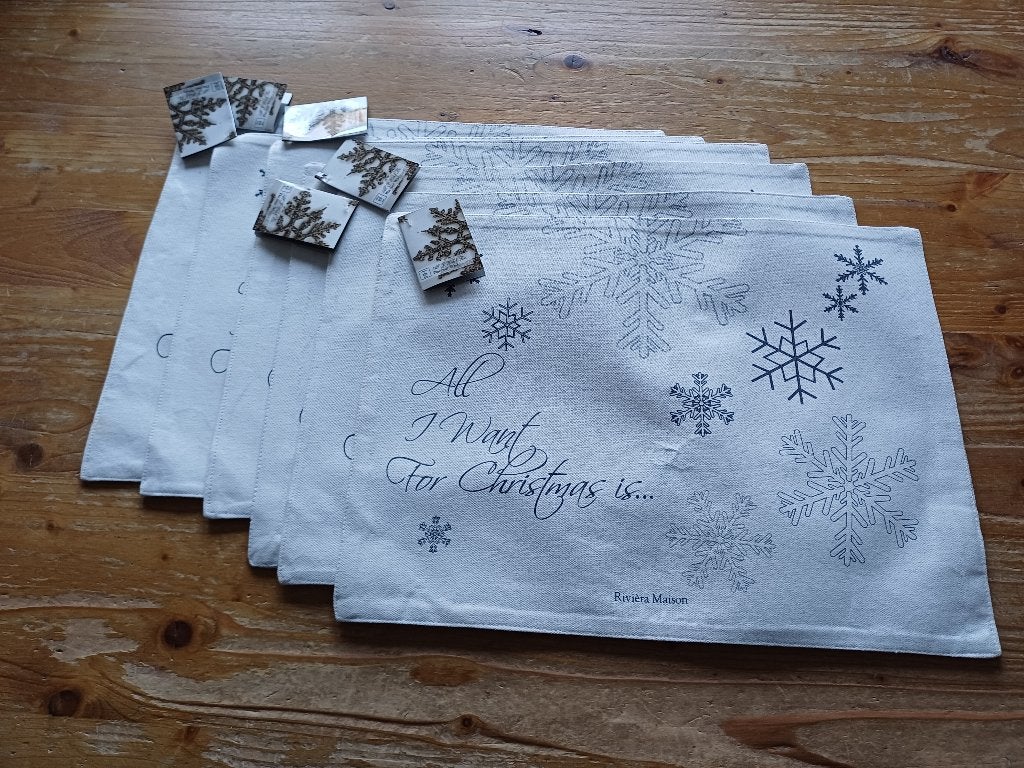 RIVIERA MAISON PLACEMAT 6X NIEUW MET KAARTJE ER NOG AAN, Placemat, Ophalen of Verzenden, Nieuw, Rechthoek