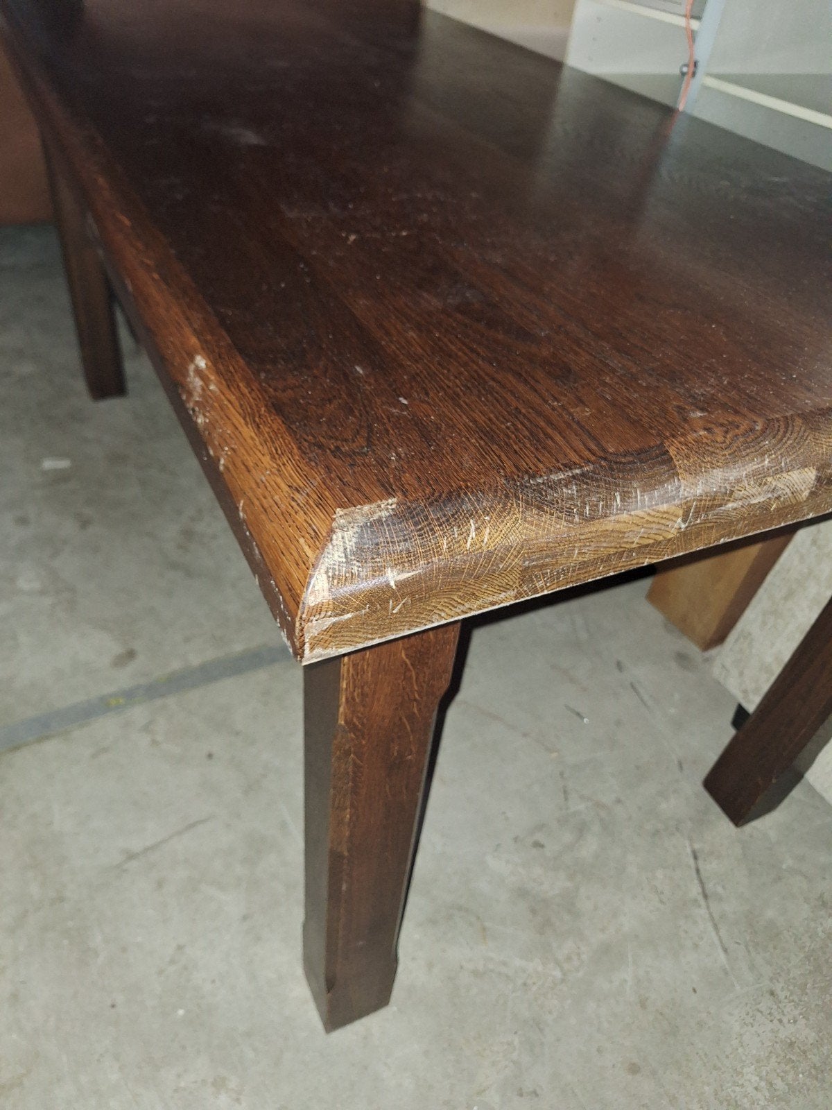 Zware eiken eettafel, Ophalen, Gebruikt, Eikenhout, 50 tot 100 cm