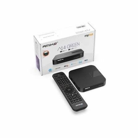 Amiko A14 Green 4K Android 14 TV Box | 2GB/16GB, Ophalen of Verzenden, Zo goed als nieuw, Decoder