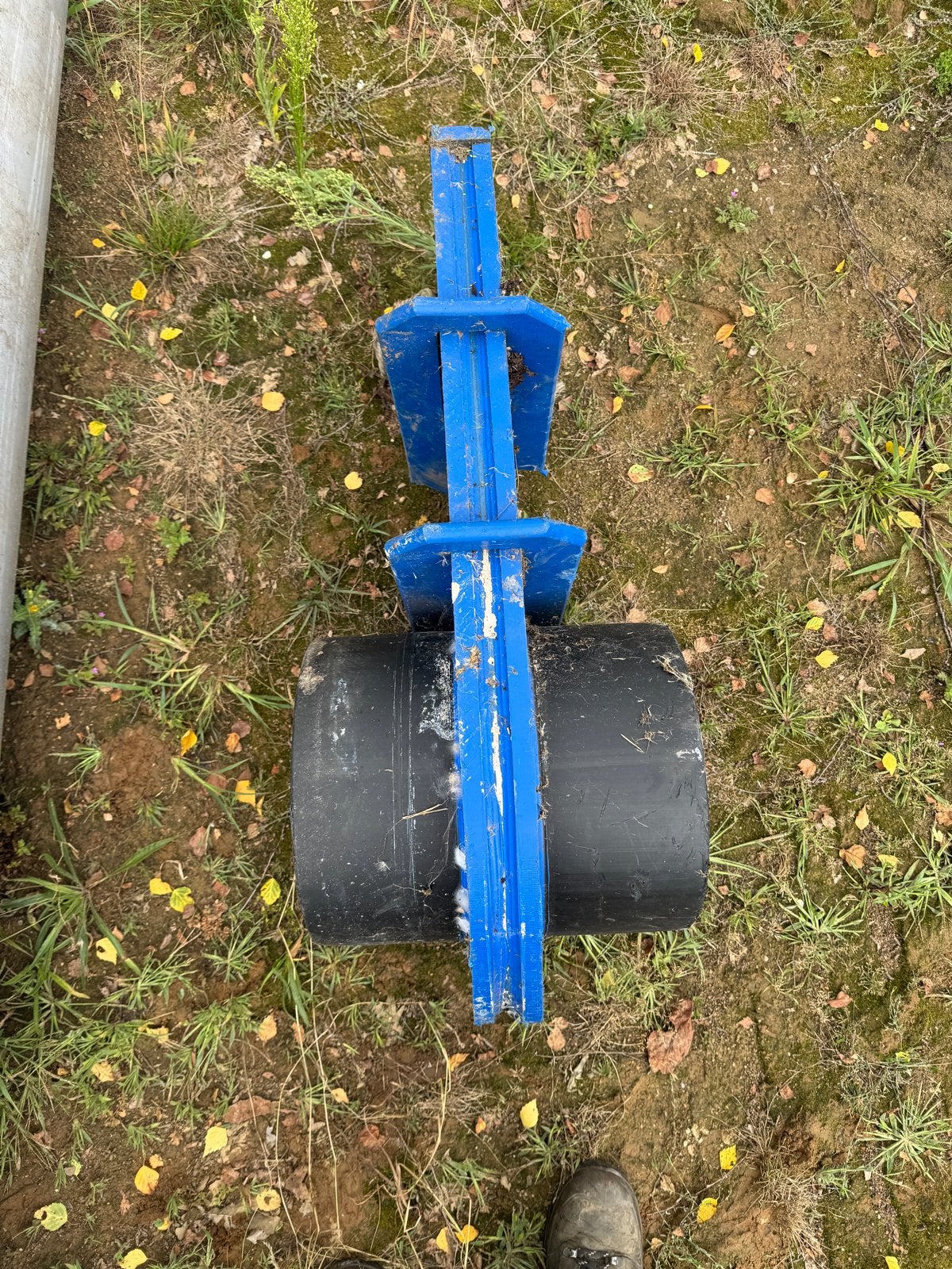 2x Schuifafsluiter 315mm en buizen 315mm, Gebruikt, 6 meter of meer, Ophalen of Verzenden, 80 mm of meer