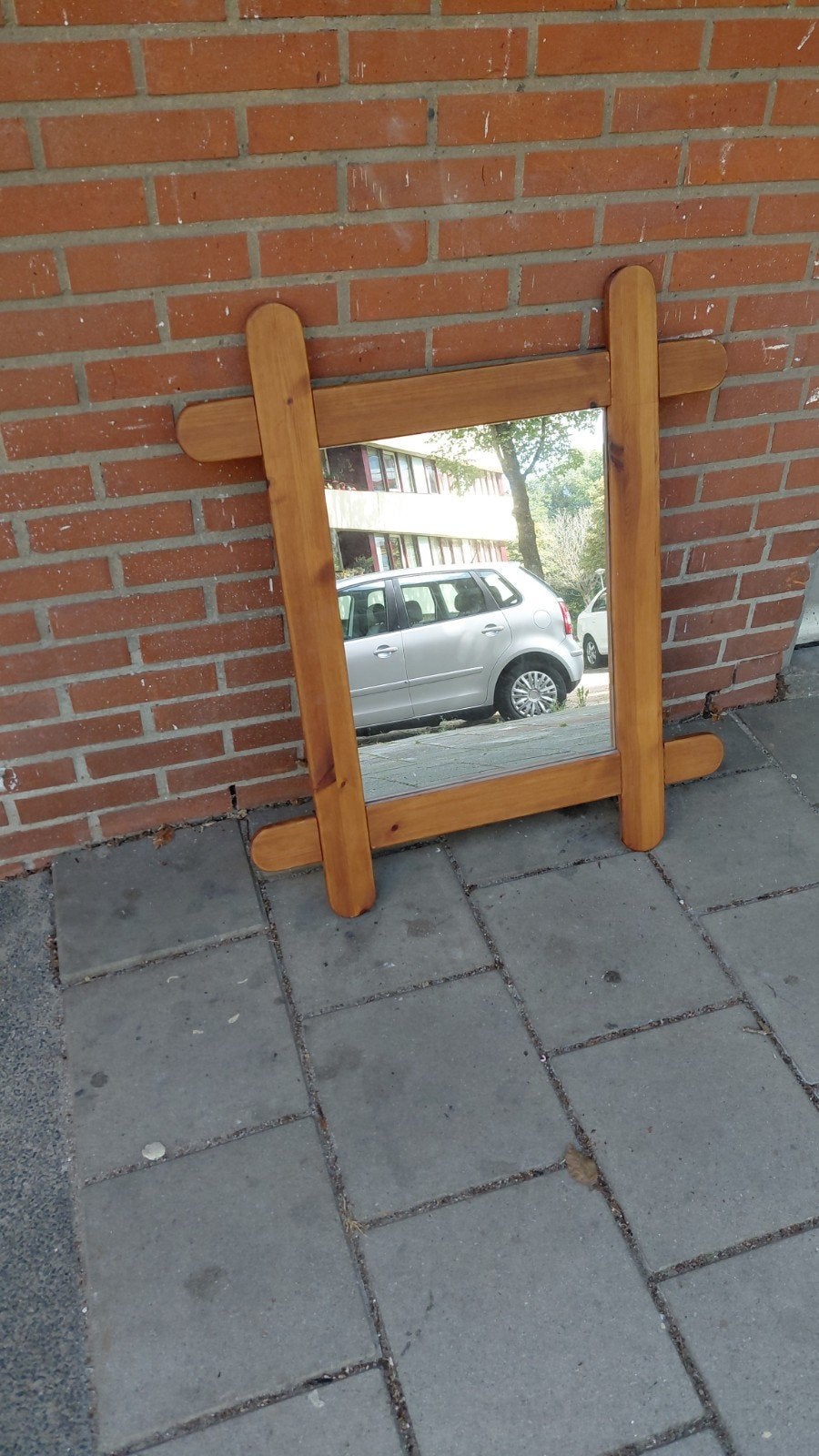 Houten spiegel met uniek design, Huis en Inrichting, Ophalen
