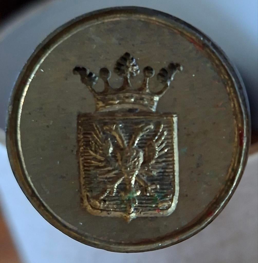 Oude Lak/zegelstempel familie of  stadswapen Nijmegen?, Ophalen of Verzenden