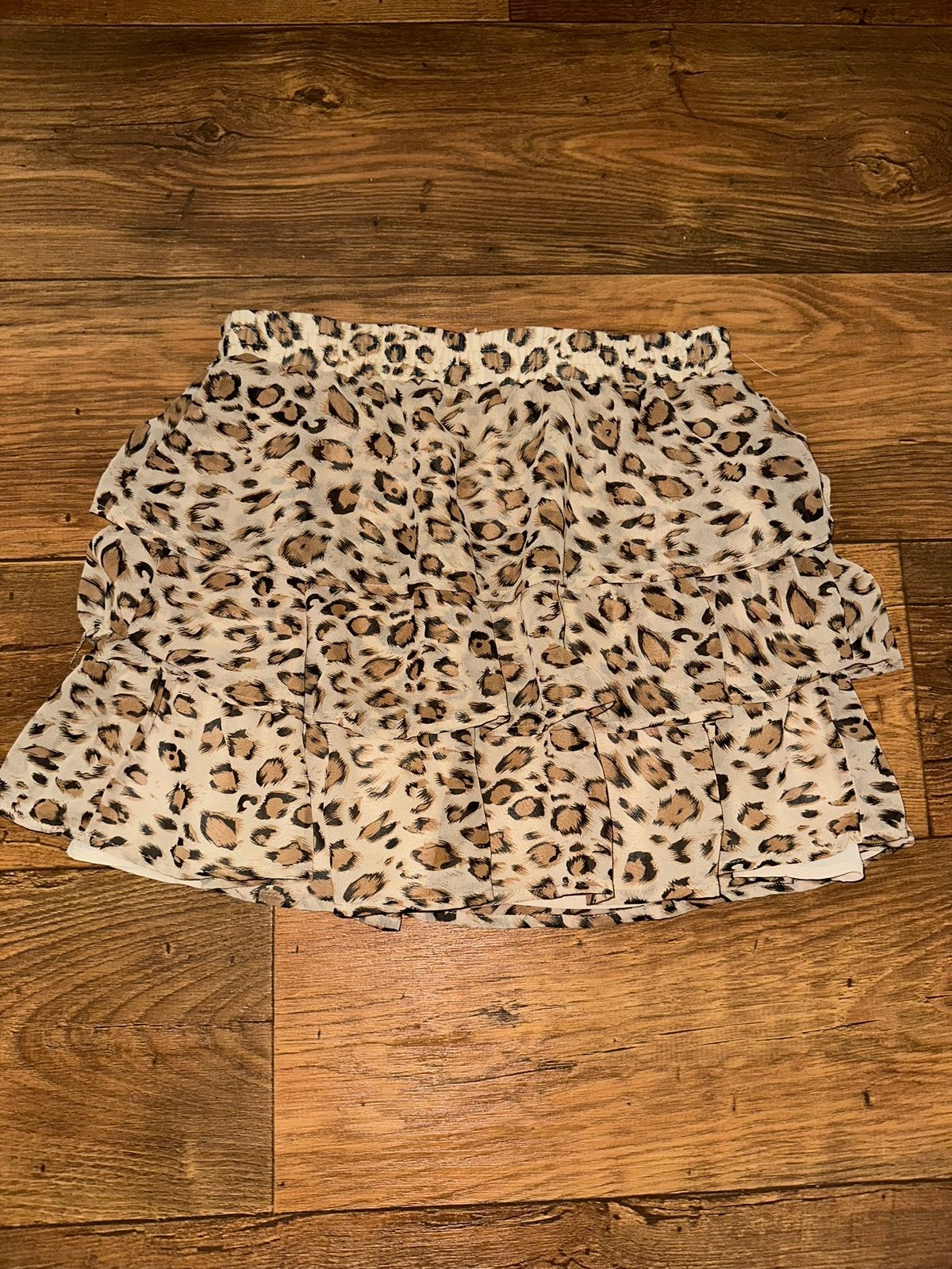 Dames panterprint korte rok, Ophalen of Verzenden, Zo goed als nieuw, Bruin, Boven de knie