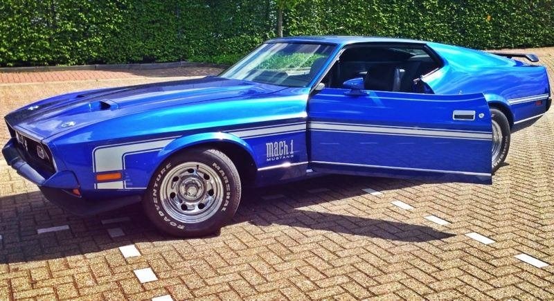 Ford Mustang Mach 1 351C Q-code – 1972, Automaat, Achterwielaandrijving, Blauw, 5800 cc