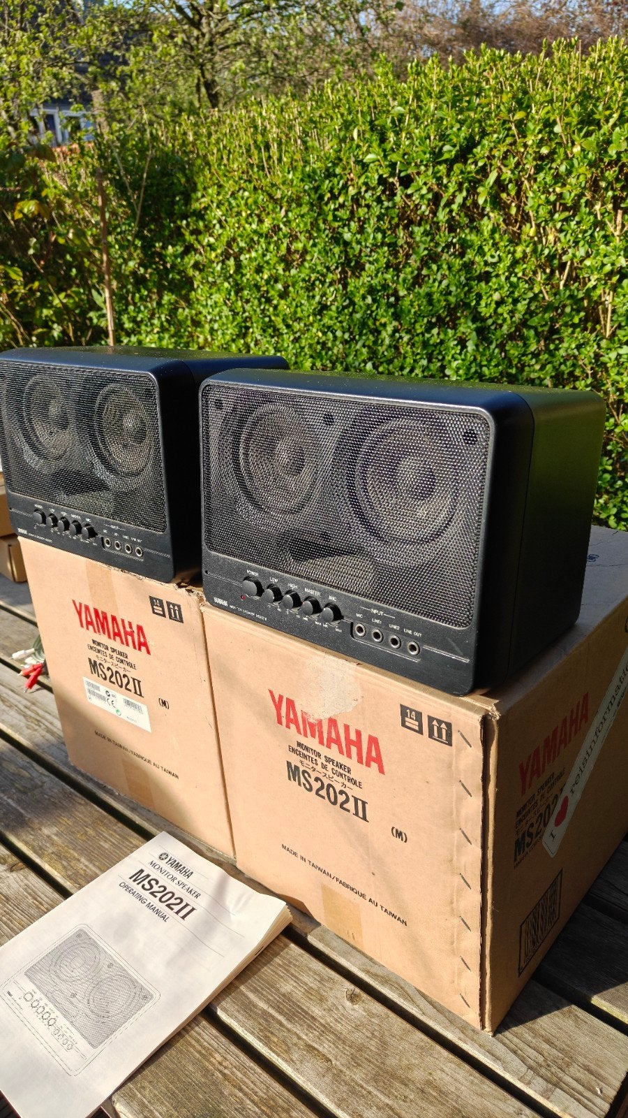Yamaha MS202II Monitor Speakers (set van 2) incl. kabels, Studiomonitor, Inclusief kabels, Yamaha, Ophalen of Verzenden