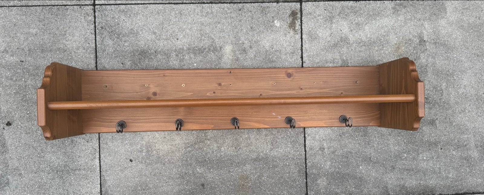 IKEA Leksvik Wandkapstok met plank en haken, Gebruikt, Minder dan 100 cm, Hout, Ophalen