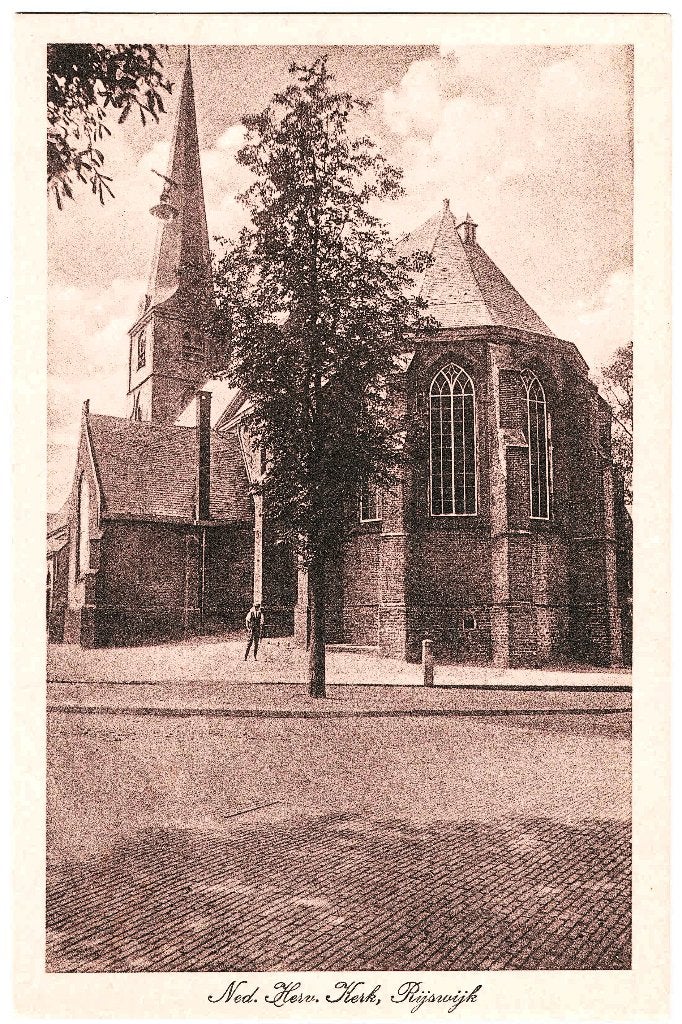 Rijswijk ZH 17,Herenstraat-NH kerk,ongelopen.richtprijs 4,==, Verzenden, 1940 tot 1960, Ongelopen, Zuid-Holland
